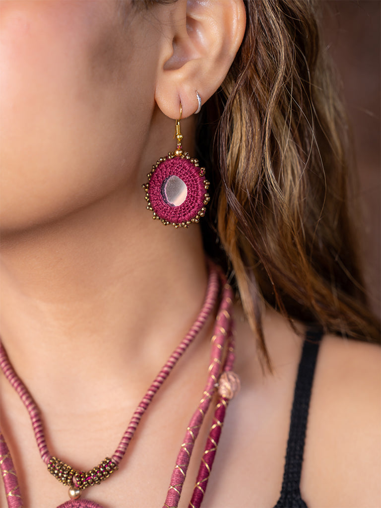 Peach Layered Necklace Set
