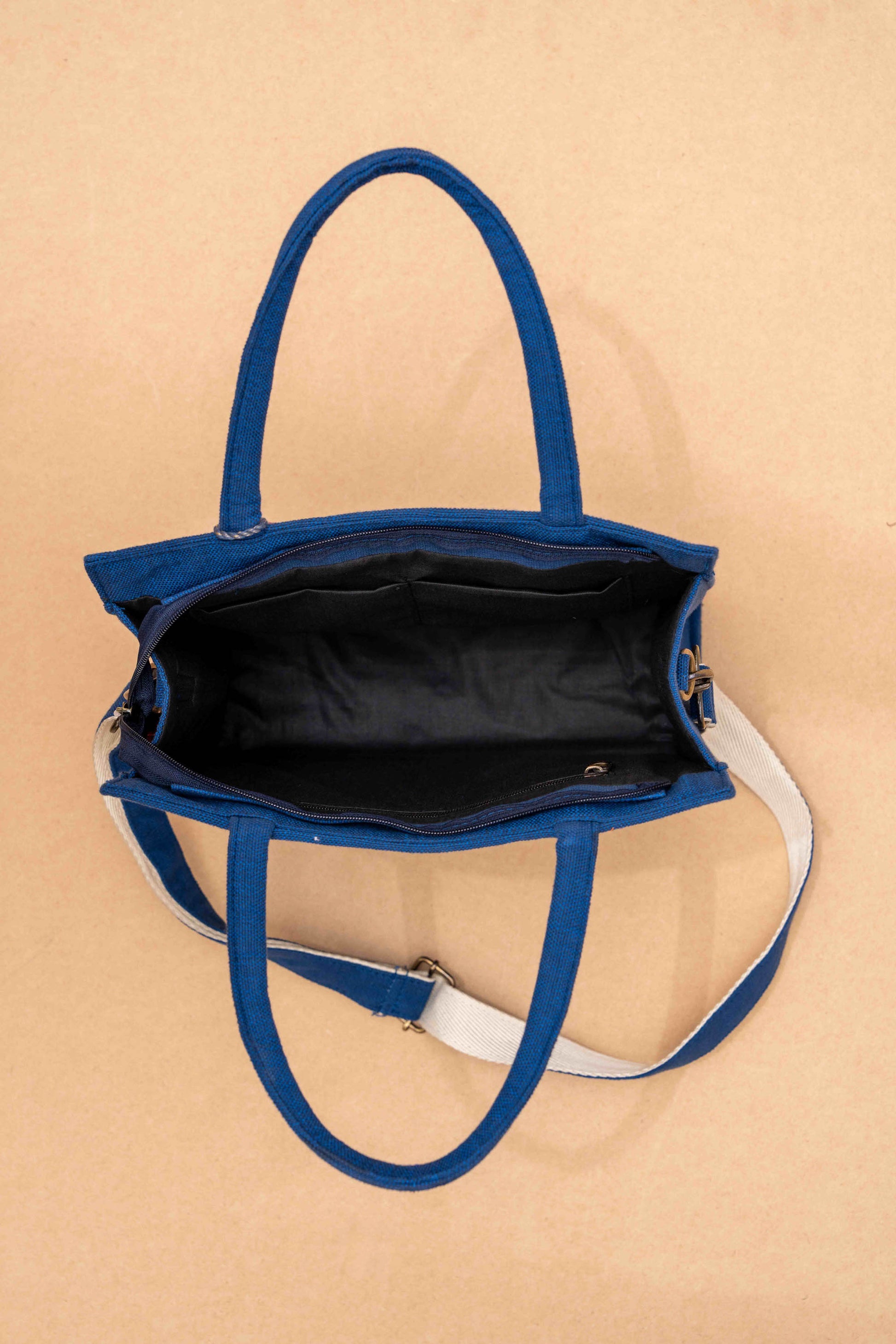 Blue Floral Mini Tote Bag