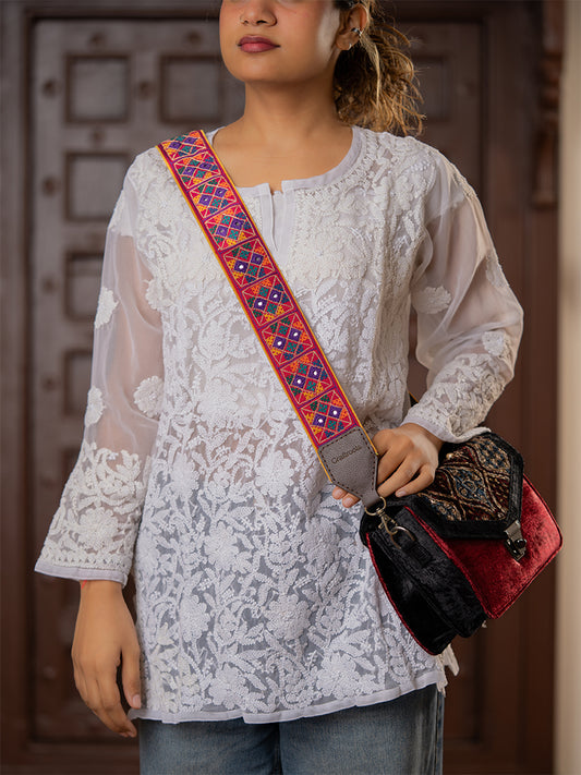 Maroon Rabari Multi Bag Belt