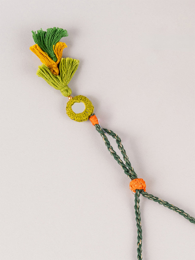 Pink Rabari Choker With Tassels