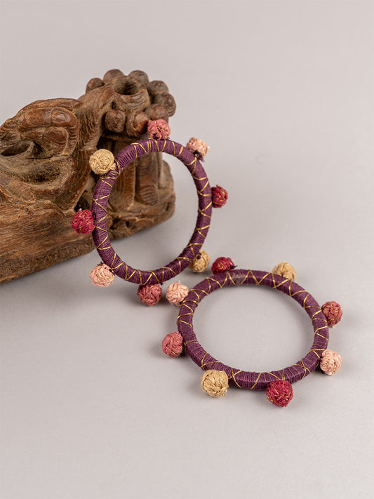Purple Thread Bangles