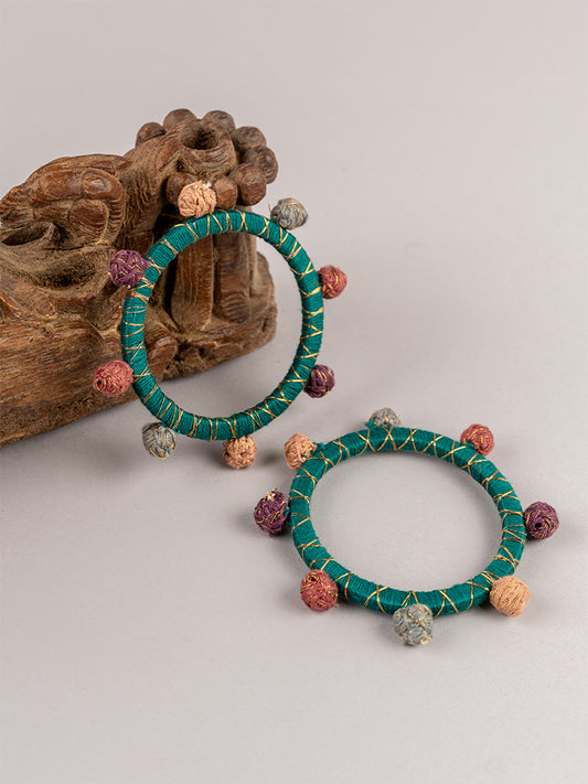 Mint Green Thread Bangles