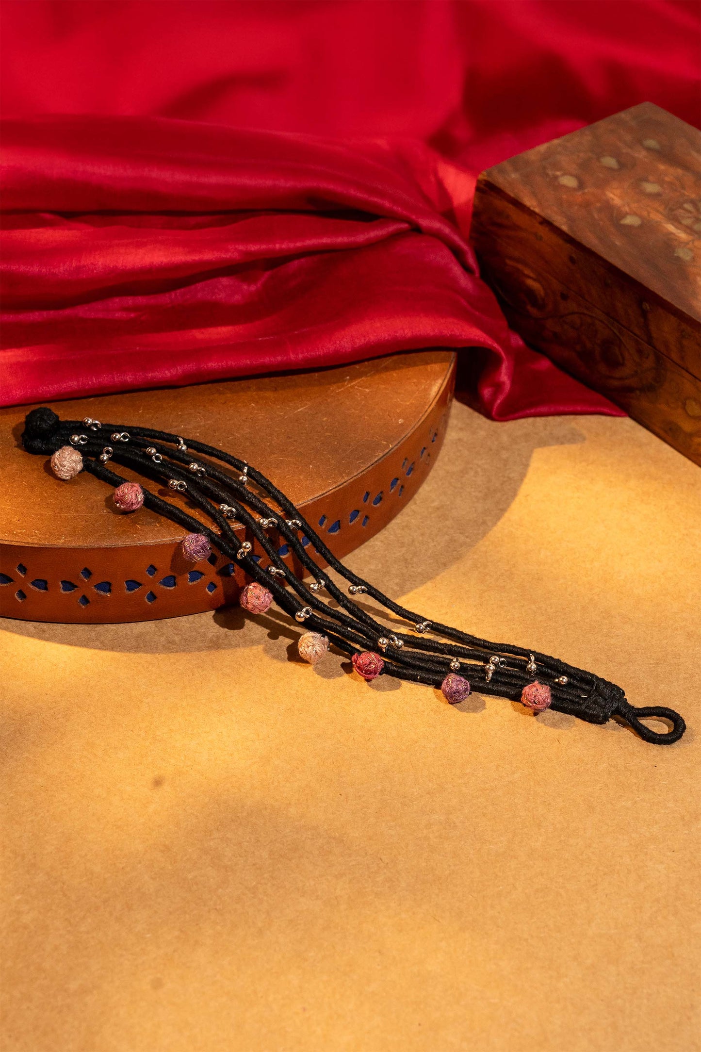 Black Multi-Layered Anklet