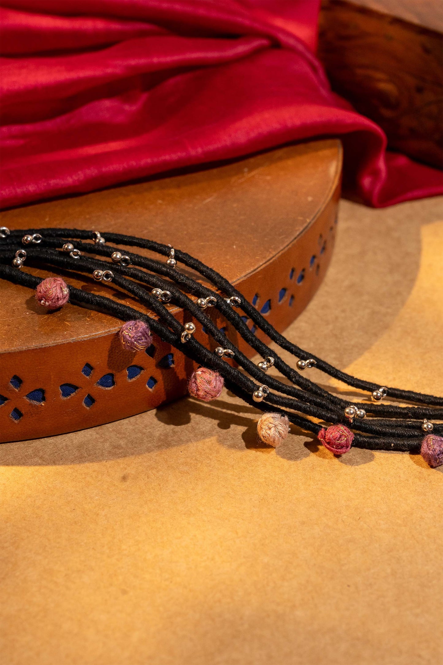 Black Multi-Layered Anklet