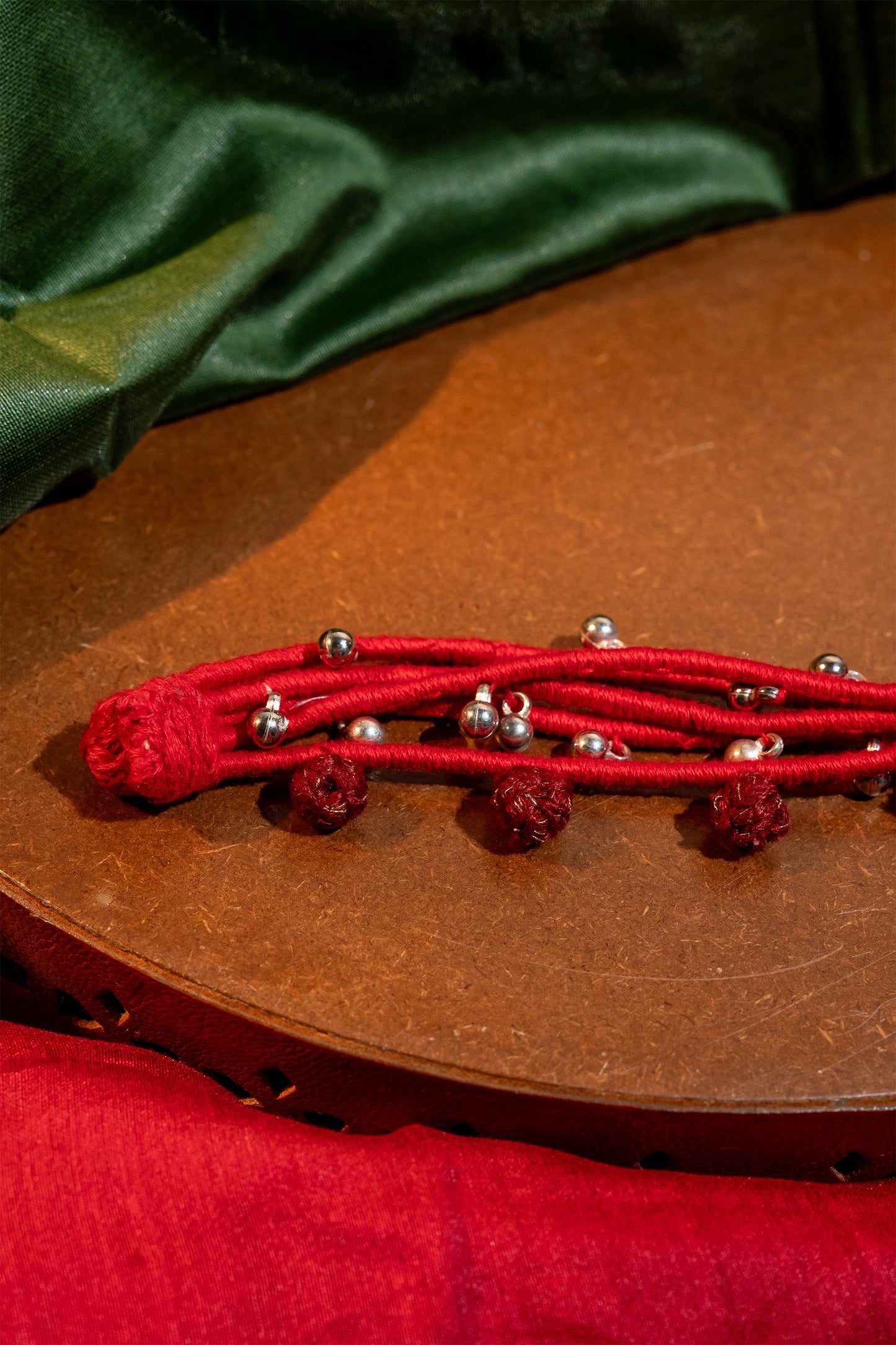 Red Multi-Layered Anklet