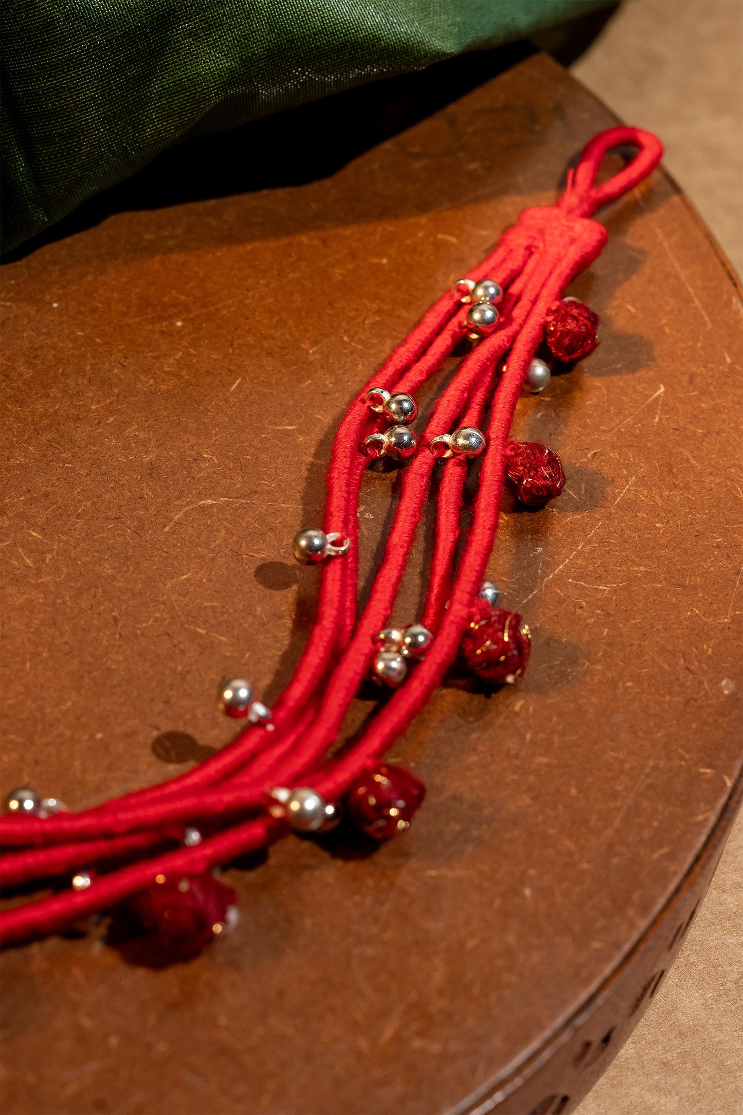 Red Multi-Layered Anklet