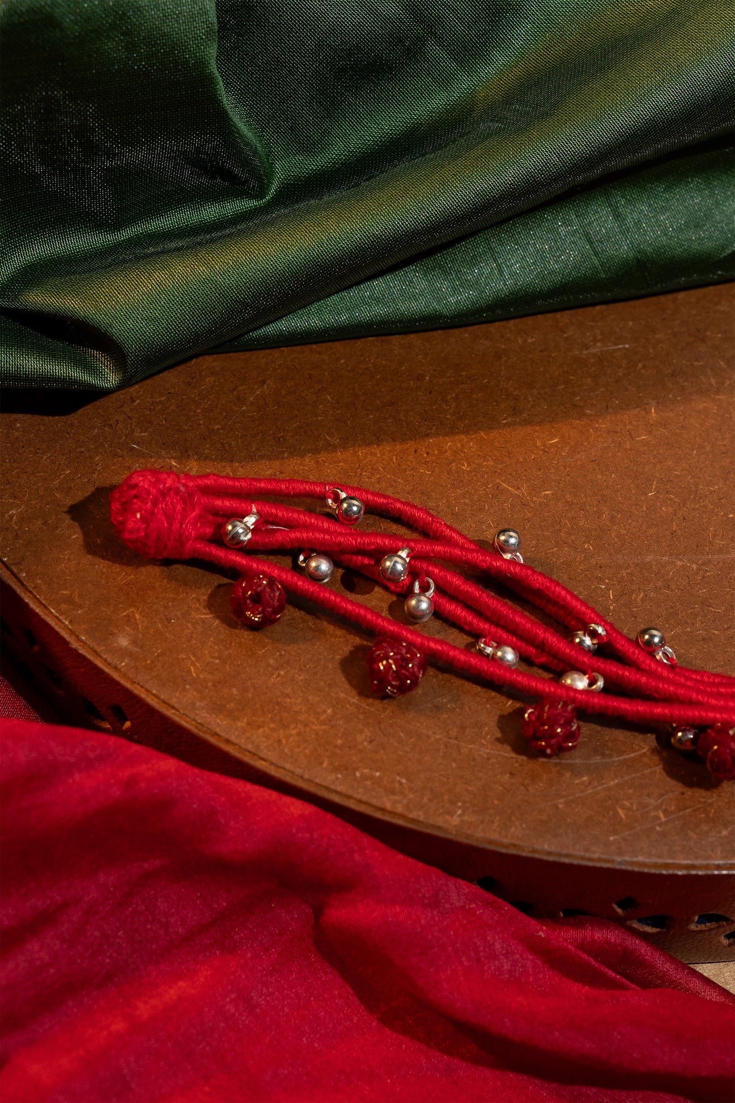 Red Multi-Layered Anklet