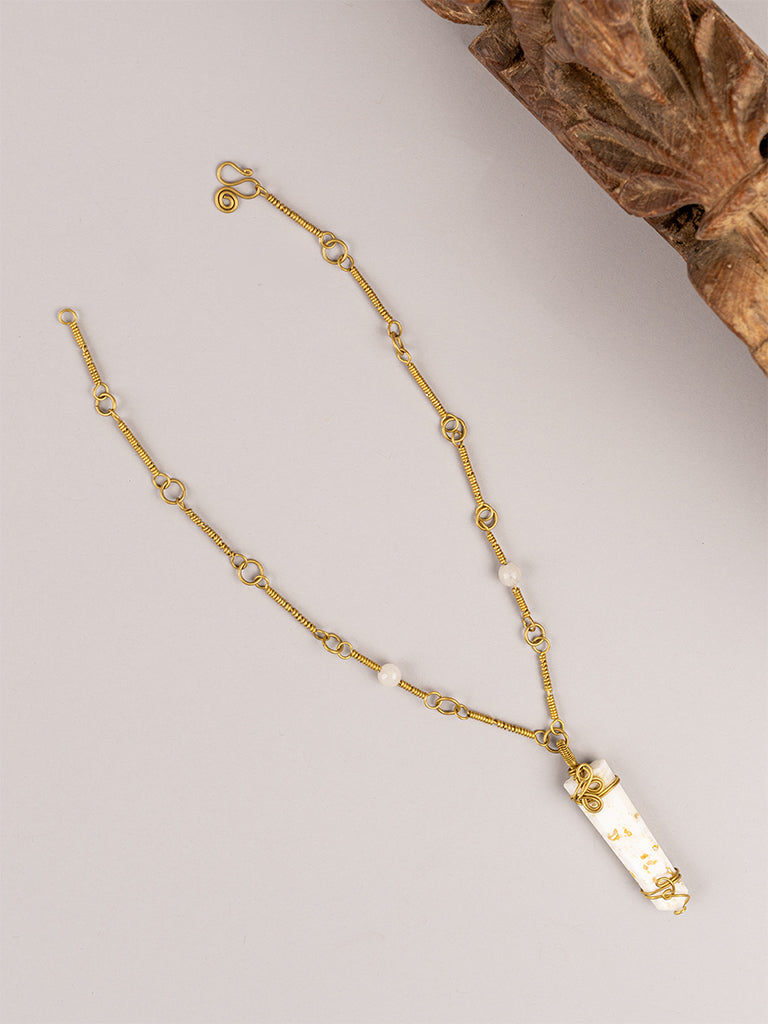 White Marble Crystal Pendant