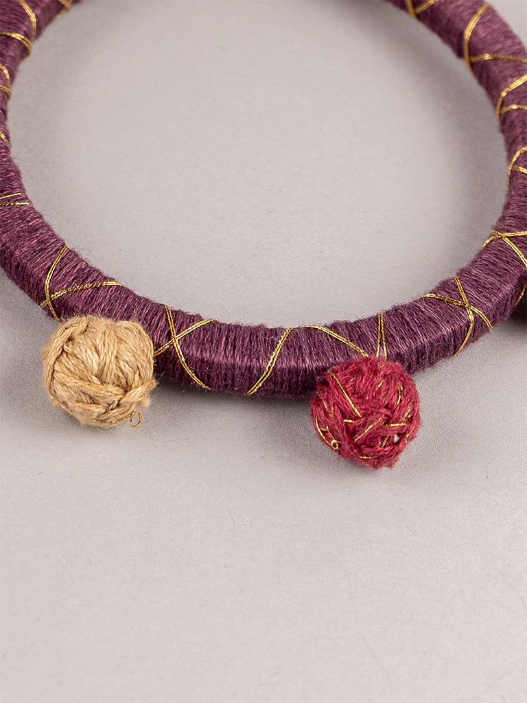 Purple Thread Bangles