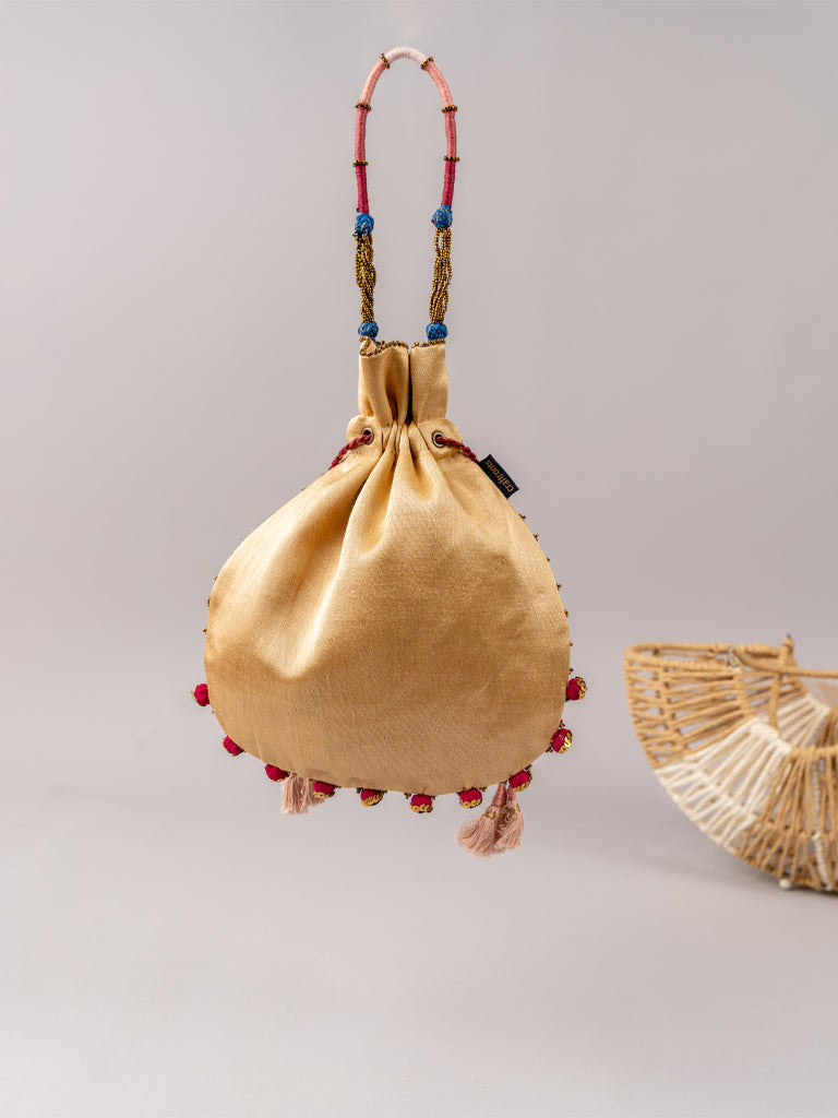 Ivory Lotus Pond Potli