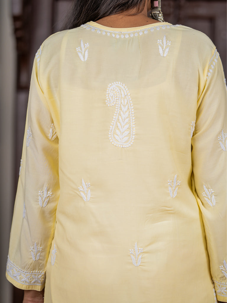 Light Yellow Chikankari Kurta