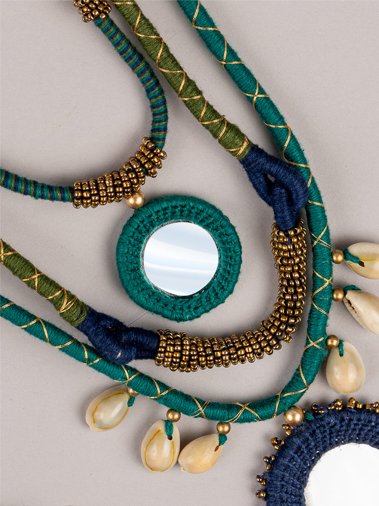 Blue Layered Necklace Set