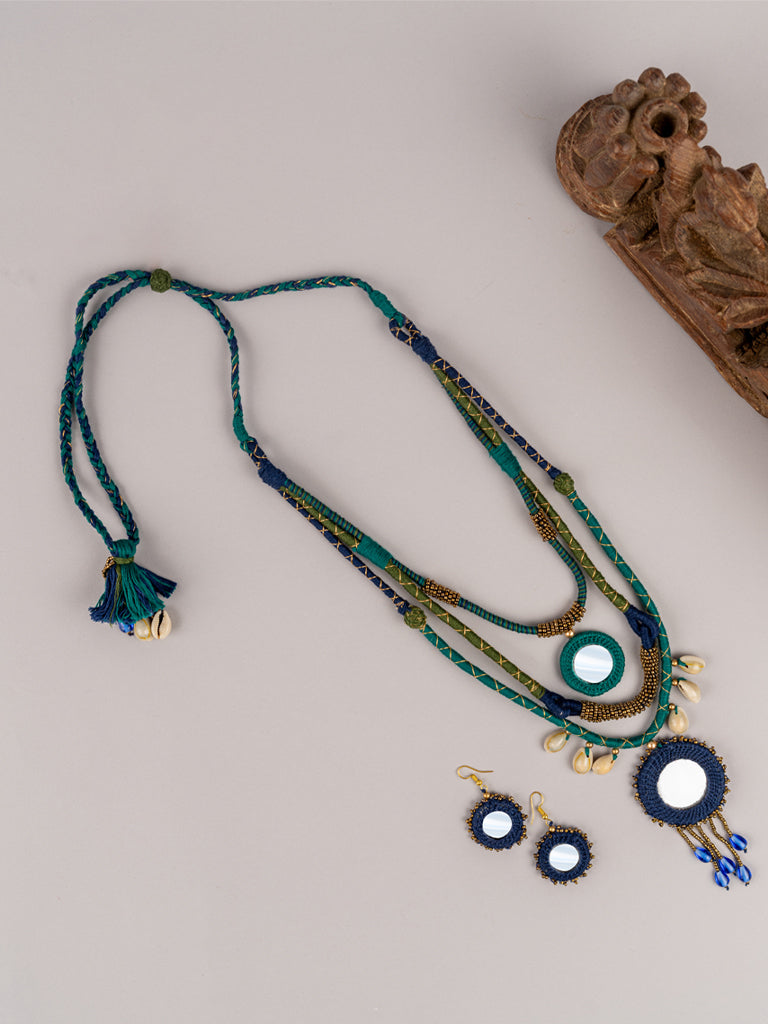 Blue Layered Necklace Set