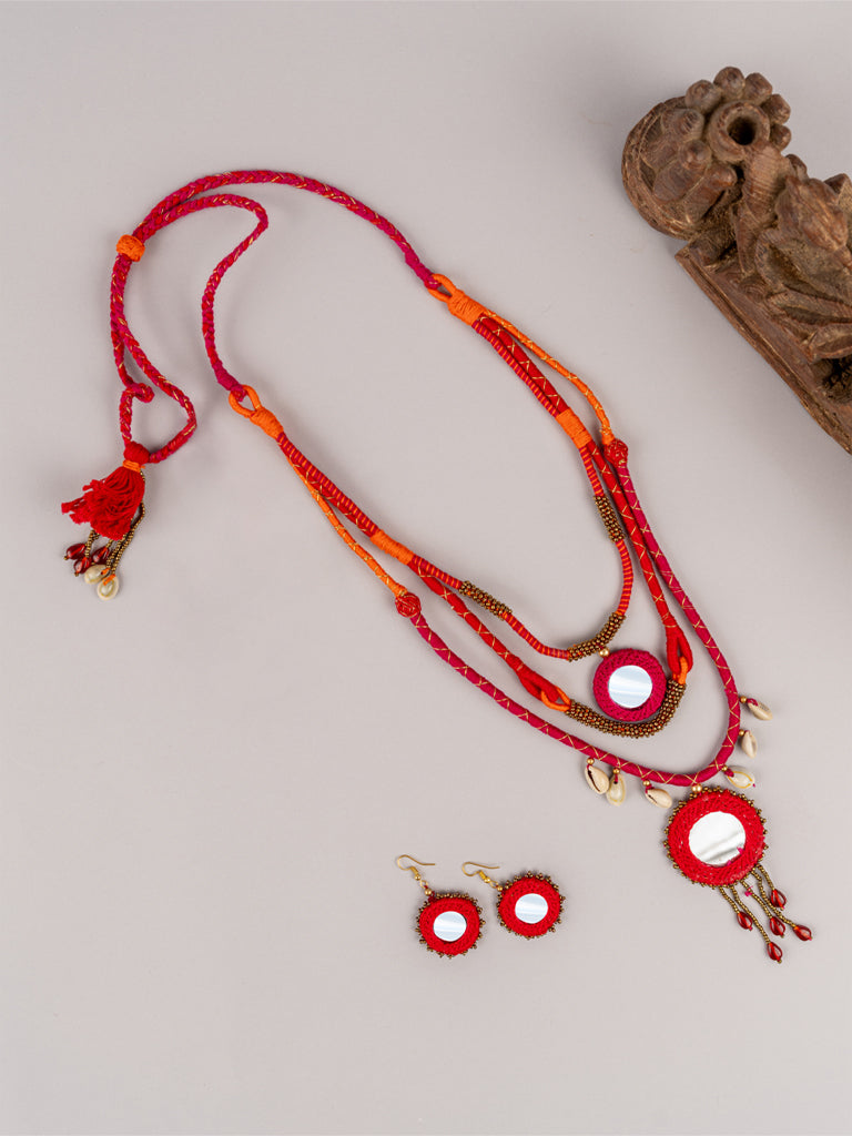 Mustard Layered Necklace Set