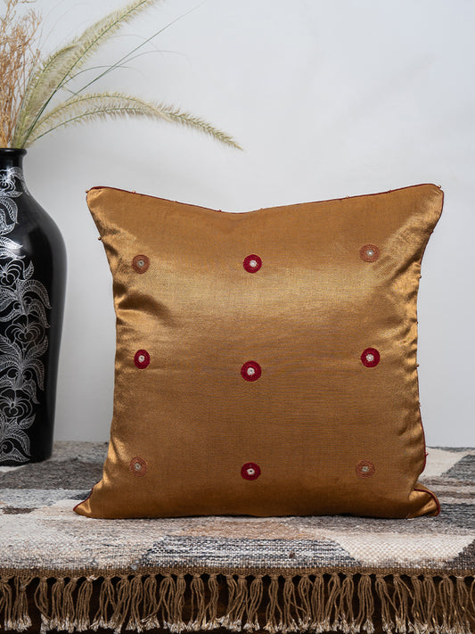 Gaji Silk Crafted Mirror Cushion Cover