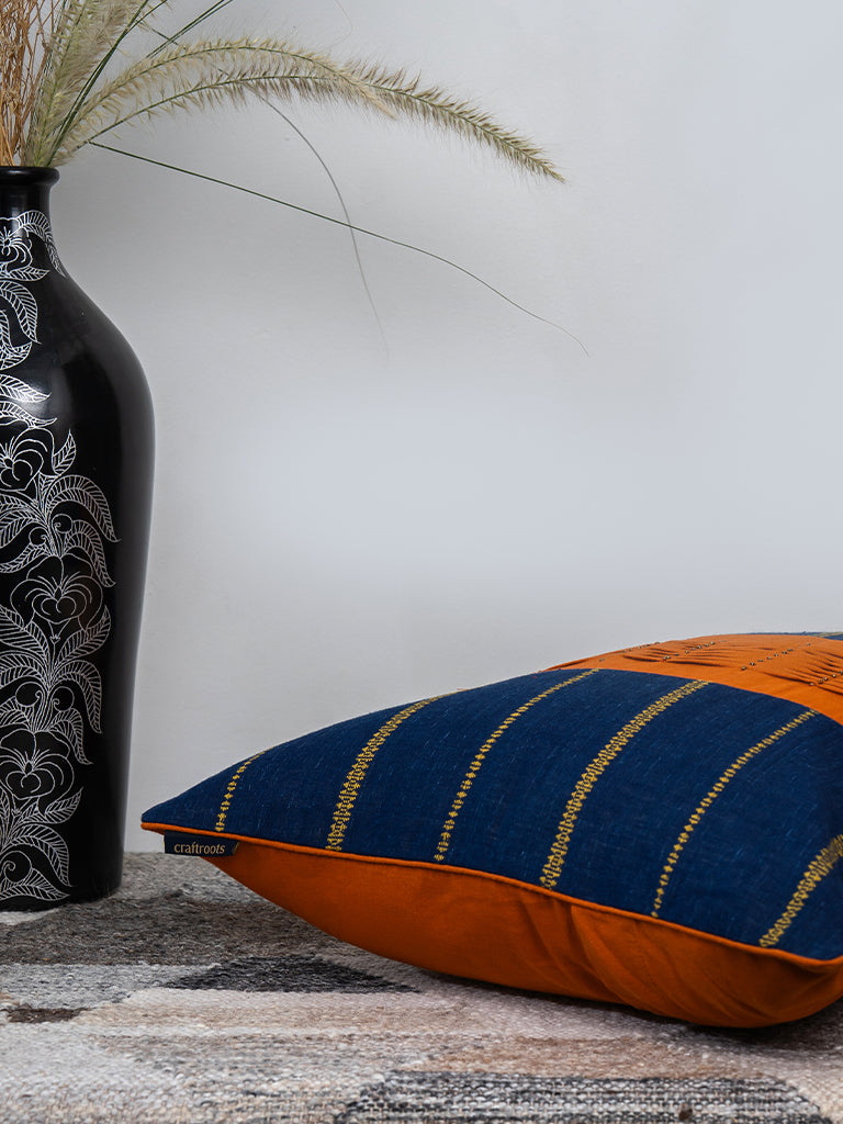 Blue Bhujodi Cushion Cover