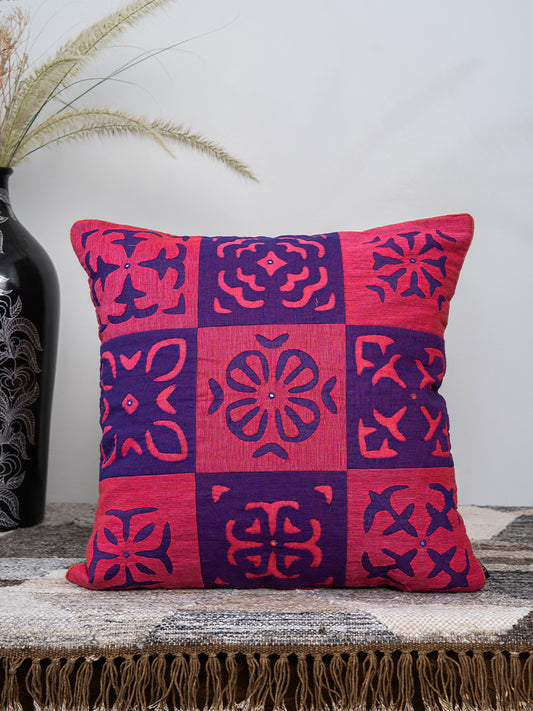 Artisanal  Applique Cushion Cover