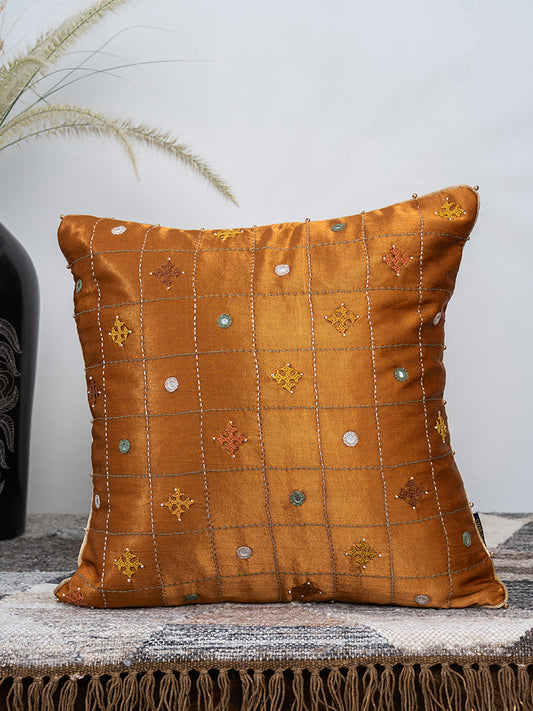 Artisans’ Crafted Gaji Silk Cushion Cover