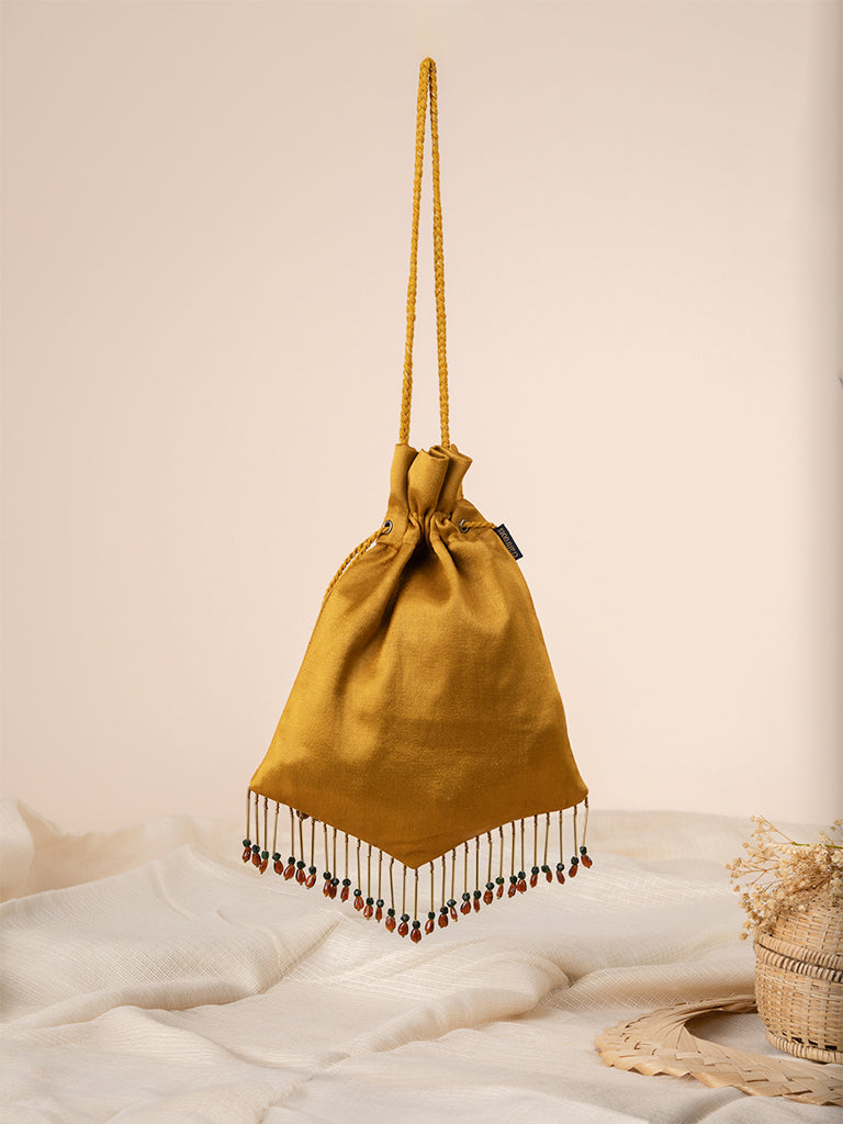 Pentagonal With Sujni Hanging Potli
