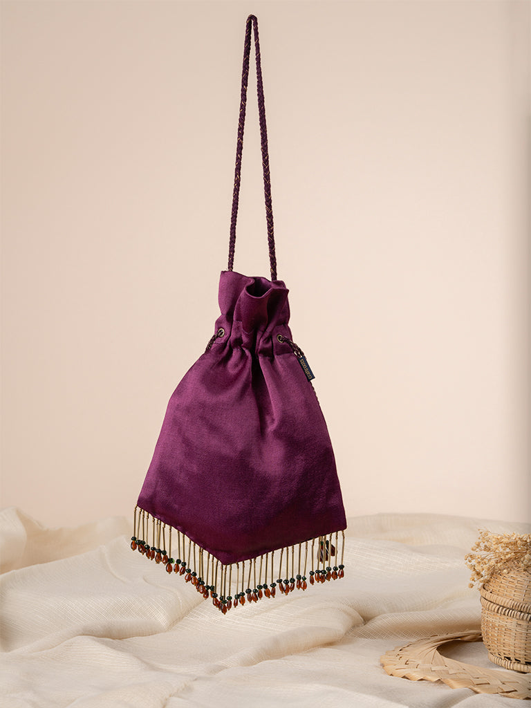 Pentagonal With Sujni Hanging Potli