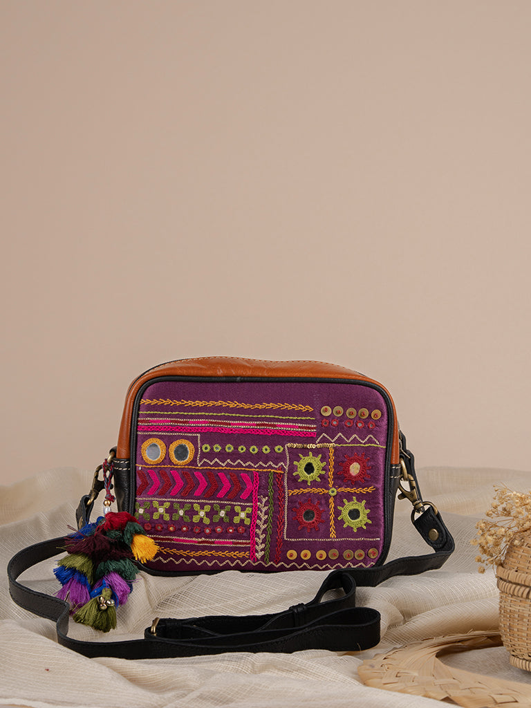 Rectangular Banjara Mirror Sling Bag
