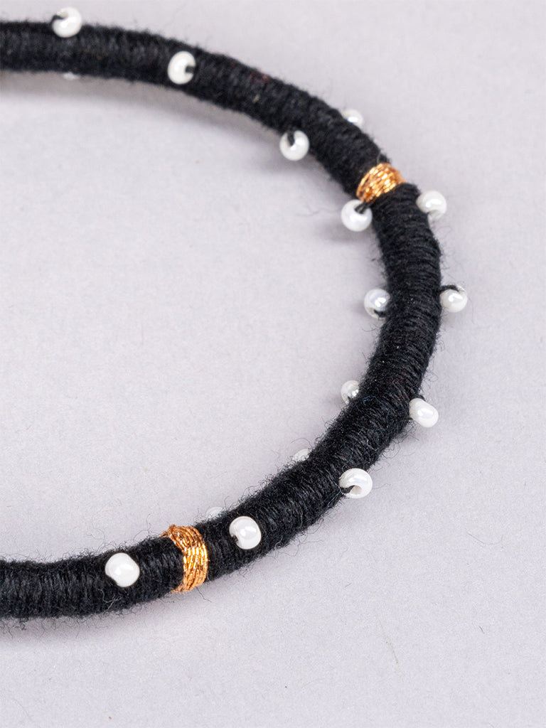 Black White Moti Bracelet