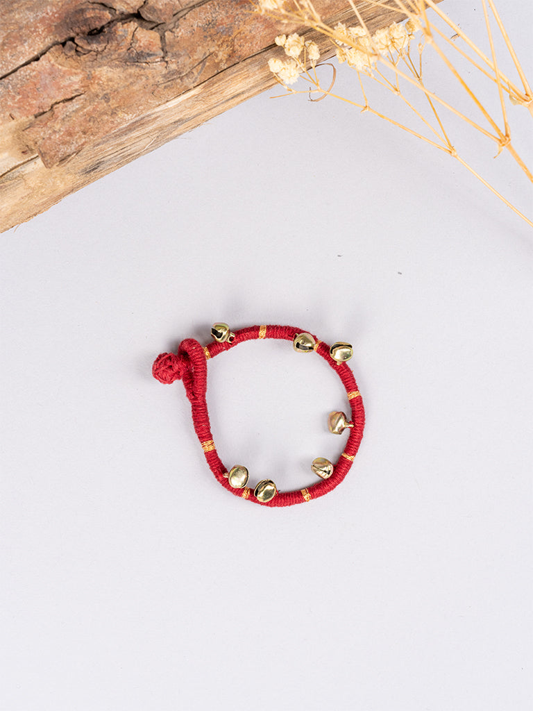 Maroon Ghunghru Bracelet