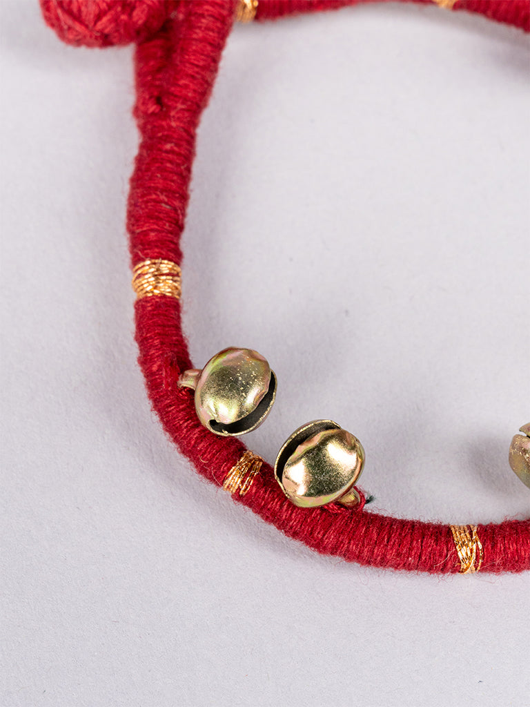 Maroon Ghunghru Bracelet