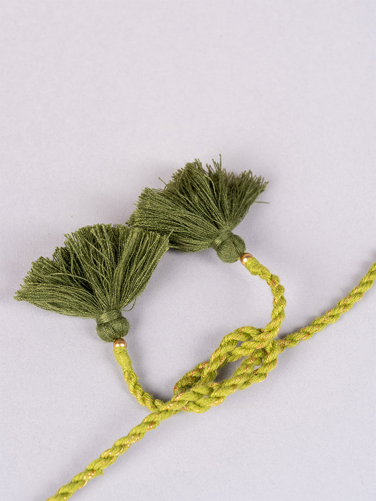 Light Green Rectangular Mirror Choker