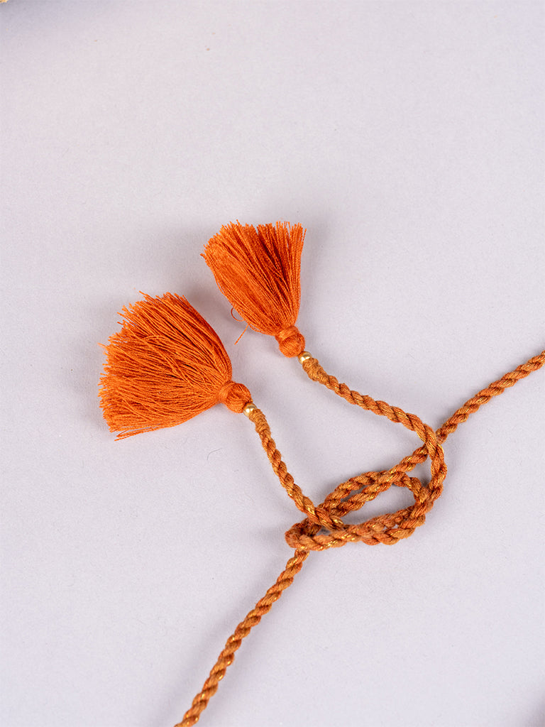 Mustard Shaded Rectangular Mirror Choker