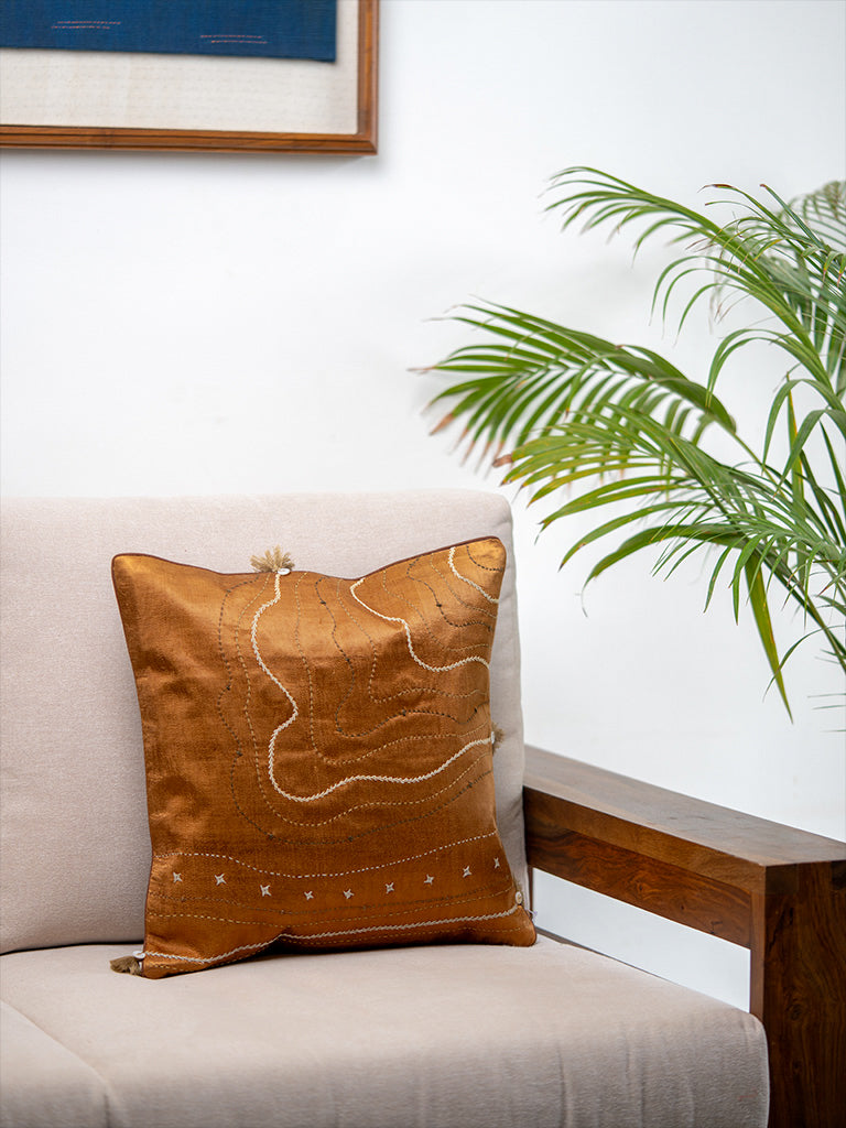 Waves Cushion Cover With HandWork