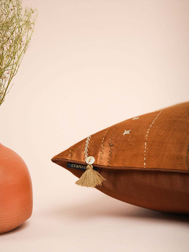 Waves Cushion Cover With HandWork