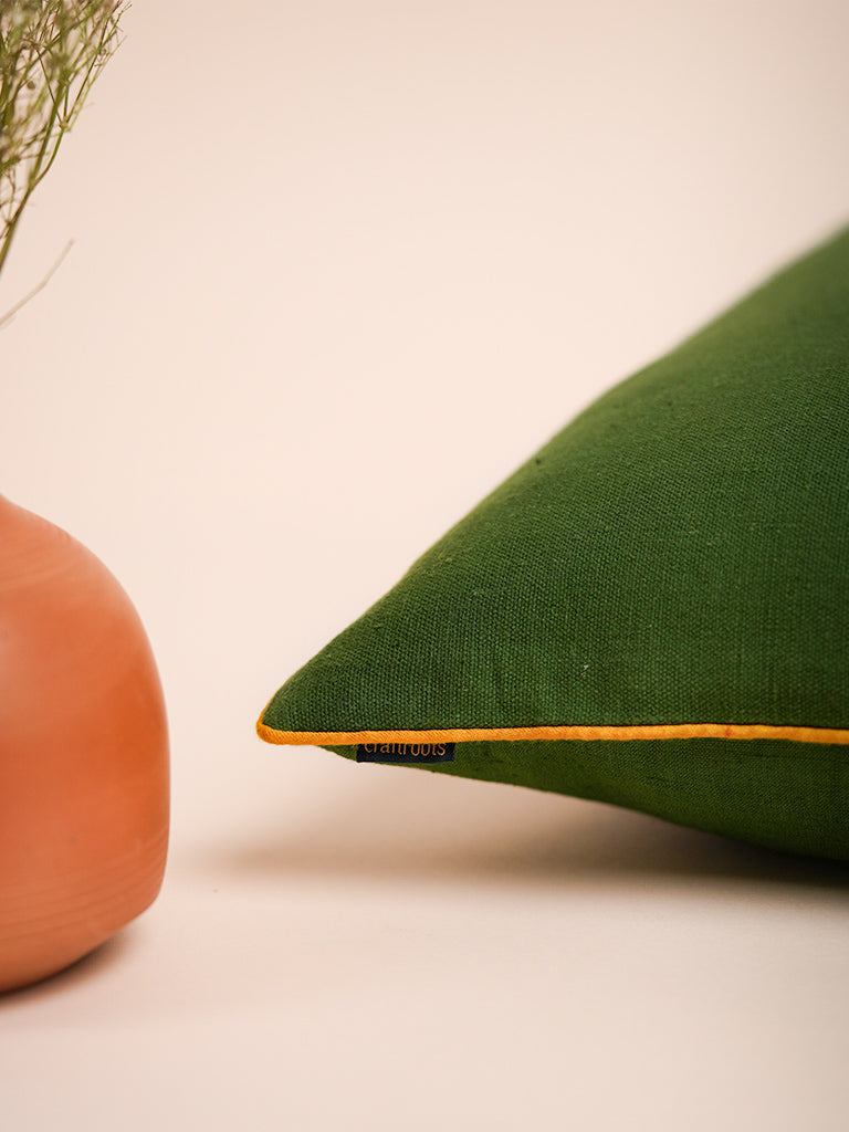 HandWoven Kala Cotton X Motif With Miri Cushion Cover