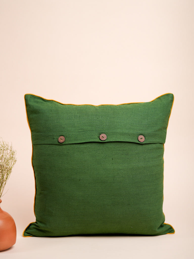 HandWoven Kala Cotton X Motif With Miri Cushion Cover