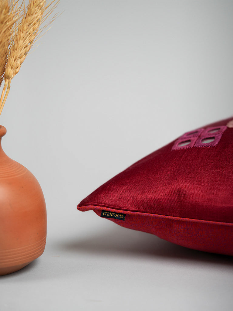 Mirror Work Cushion Cover