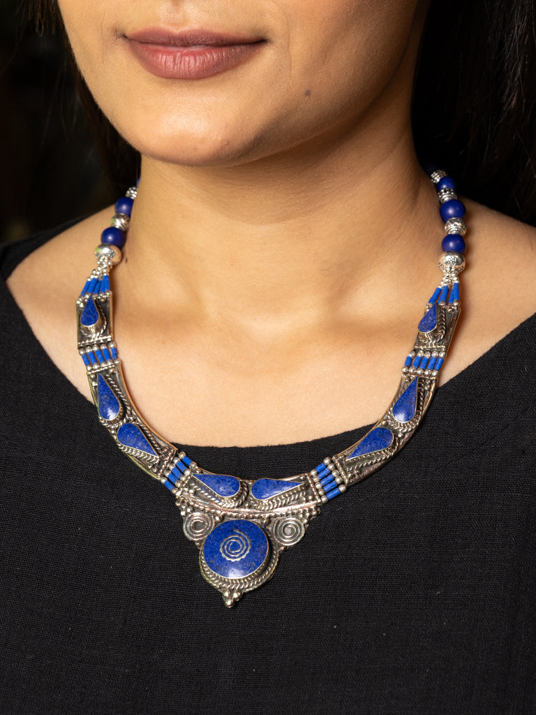 Afghani Blue Stone Choker