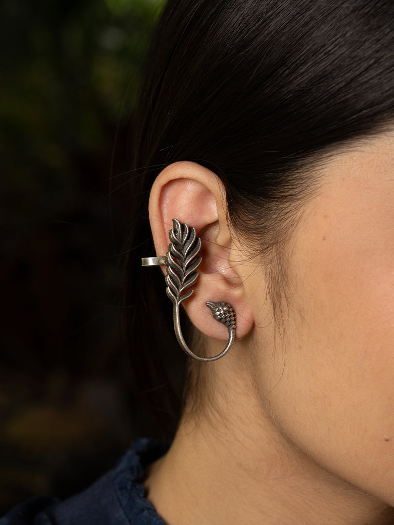 Peacock Leaf Earring