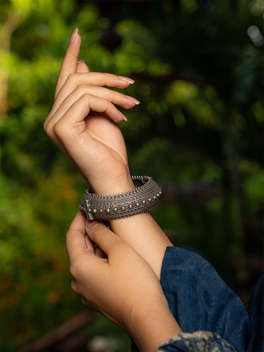 Mandala Oxidised Bangle