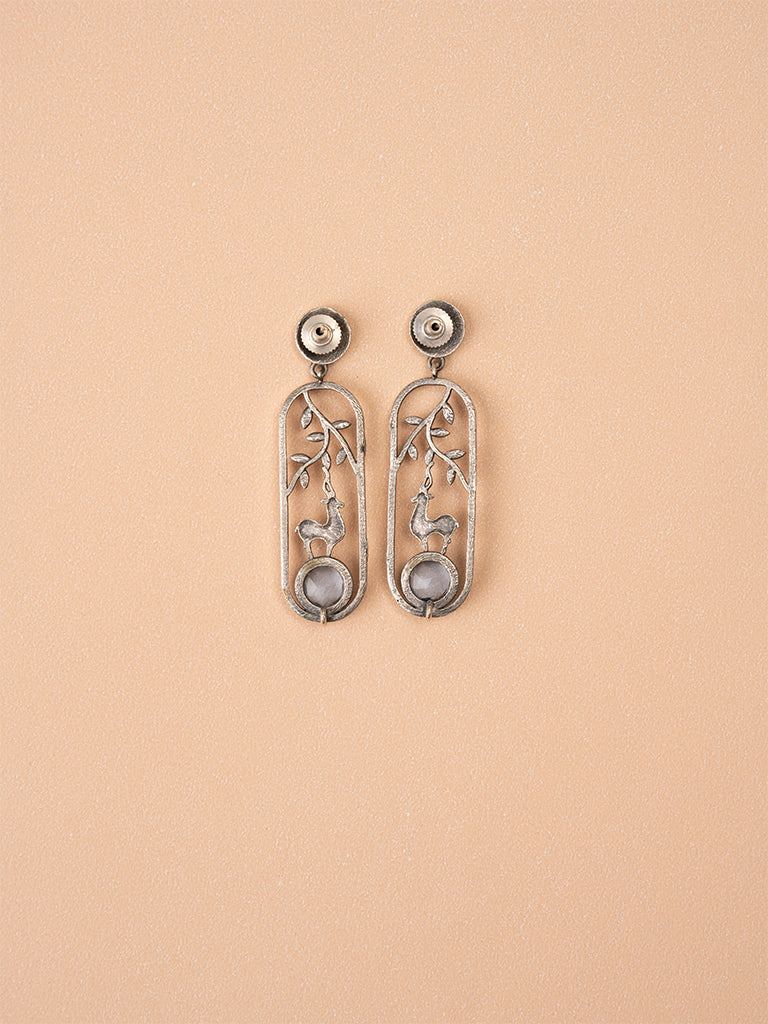 Deer Blue Stone Earring