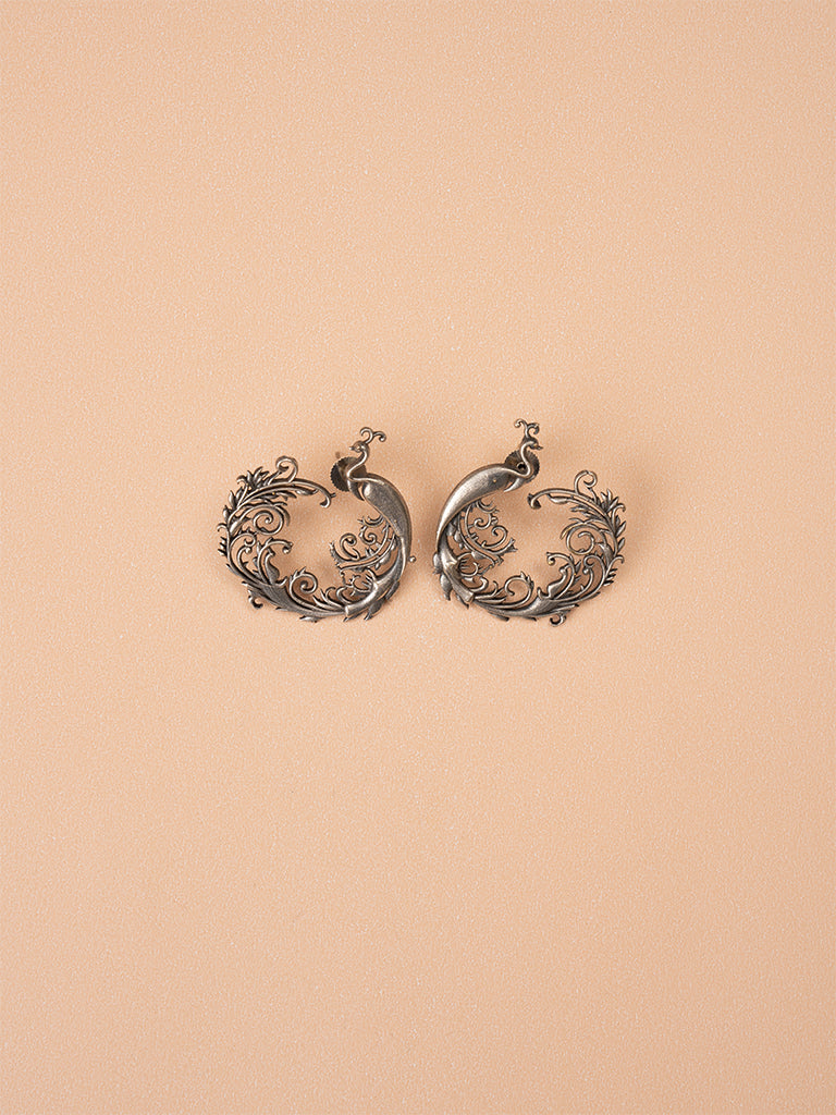 Contemporary Peacock Earring