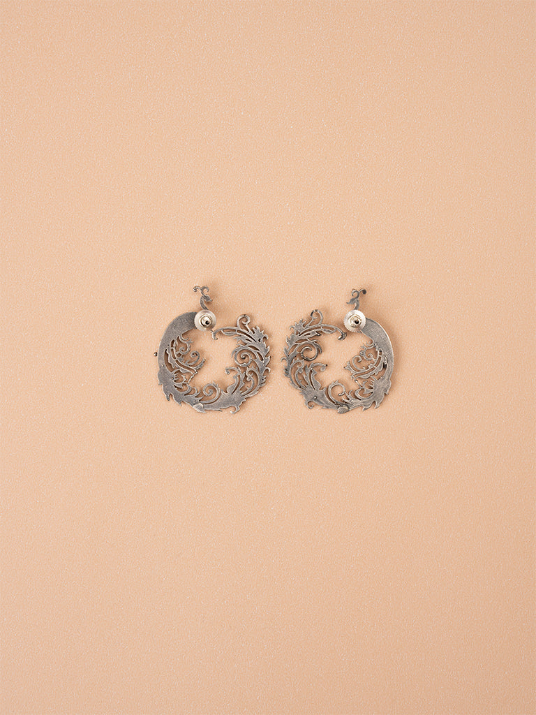 Contemporary Peacock Earring