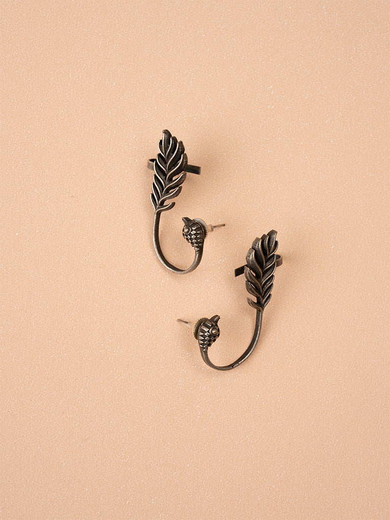 Peacock Leaf Earring