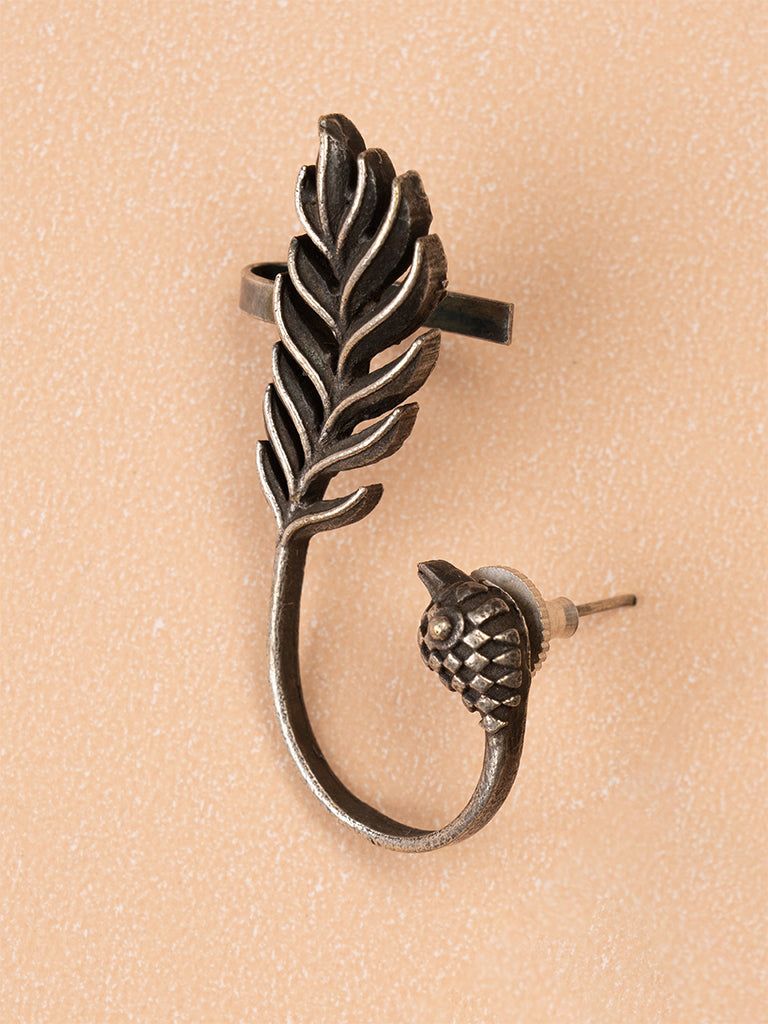 Peacock Leaf Earring