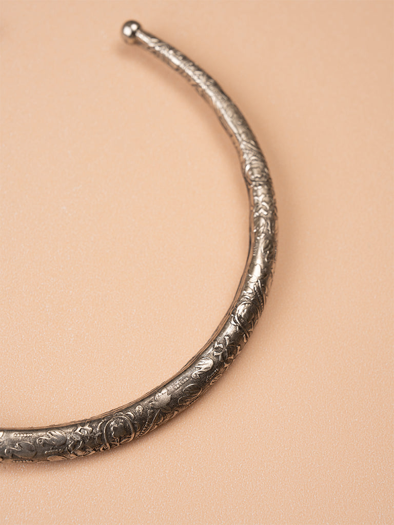 Solid Circular German Silver Choker