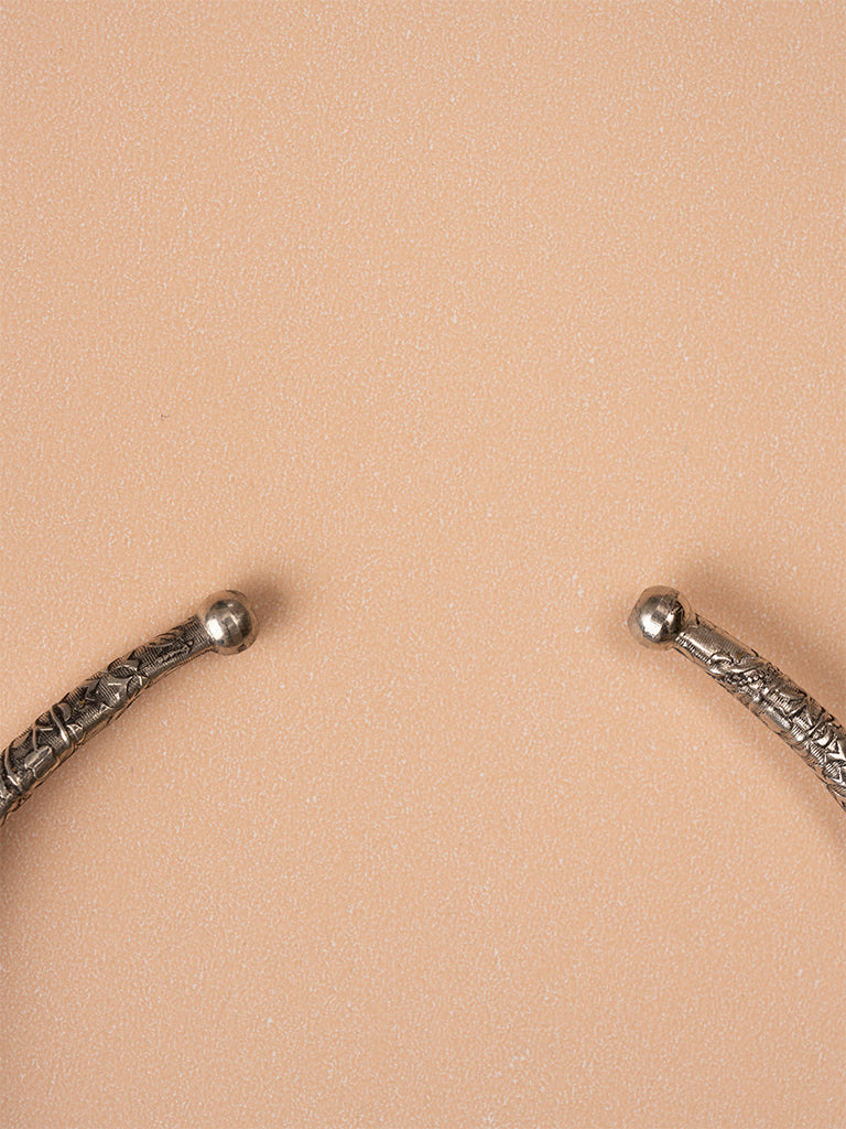 Solid Circular German Silver Choker