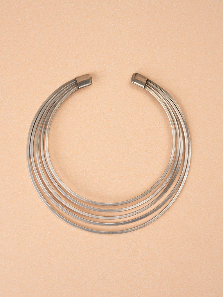 Layered German Silver Choker