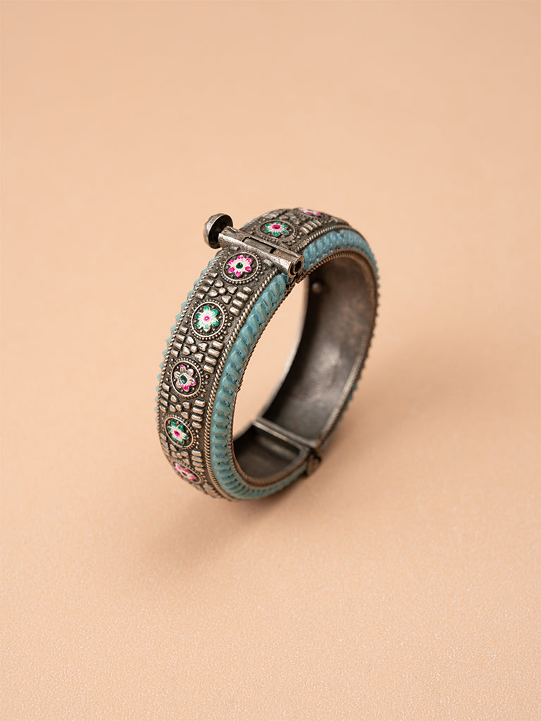 Sky Blue Meenakari Bangle