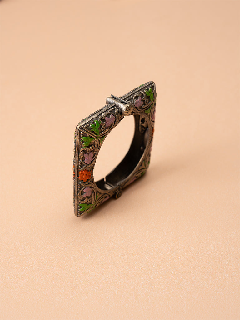 Square Coloured Floral Bangle