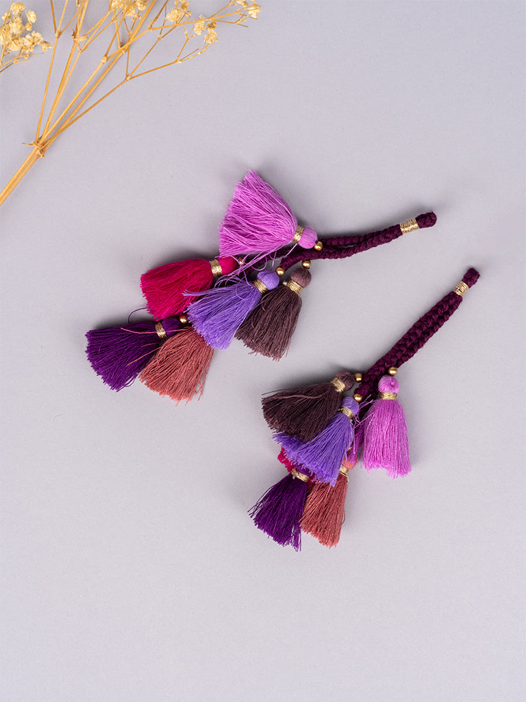 Purple Dori With Mul Tassels