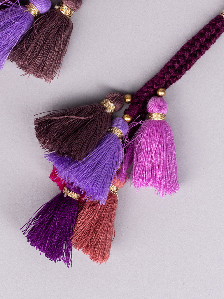 Purple Dori With Mul Tassels